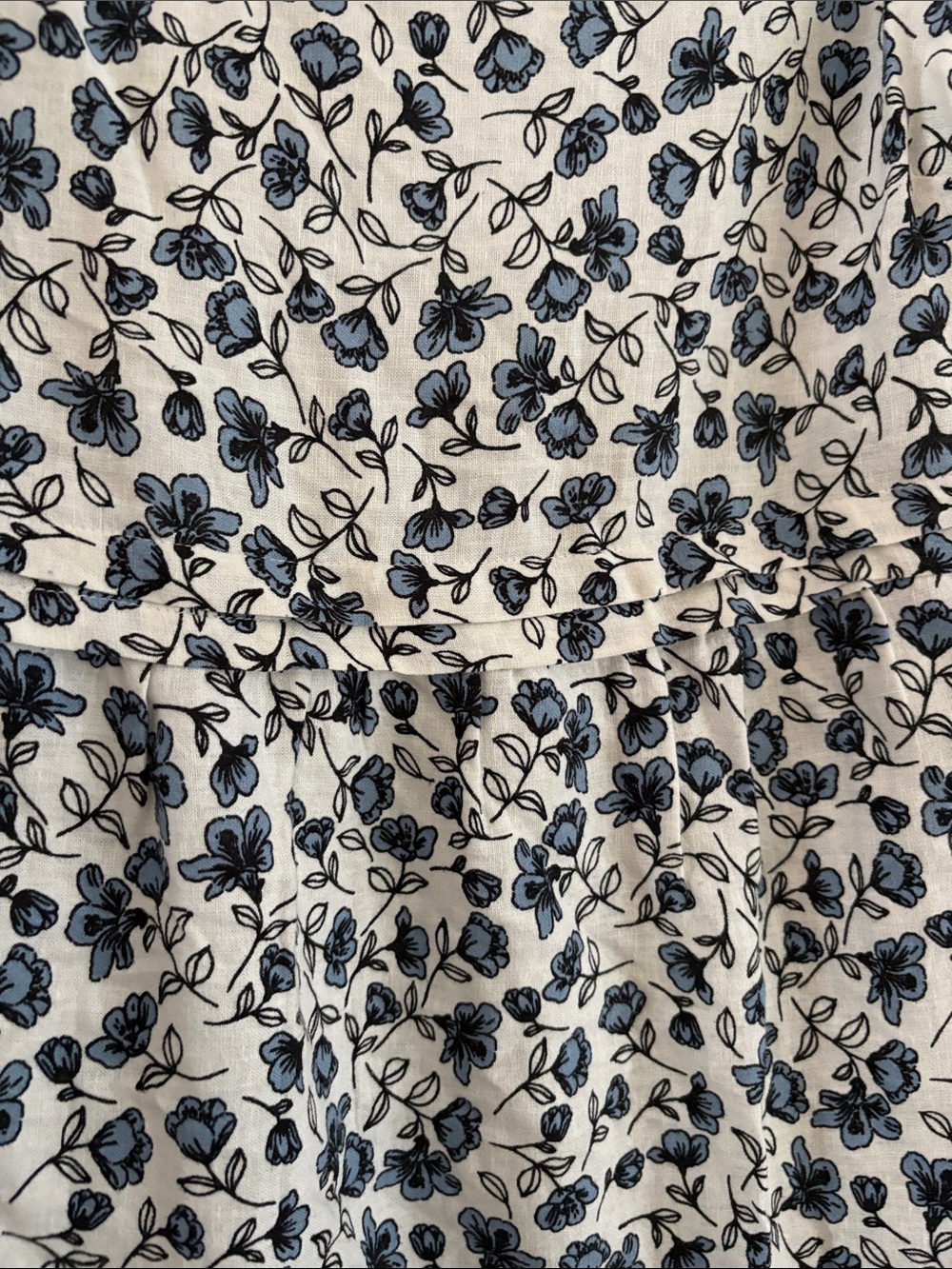 Lucky Brand White Mini Dress with Navy Floral Pattern - Picture 4 of 9